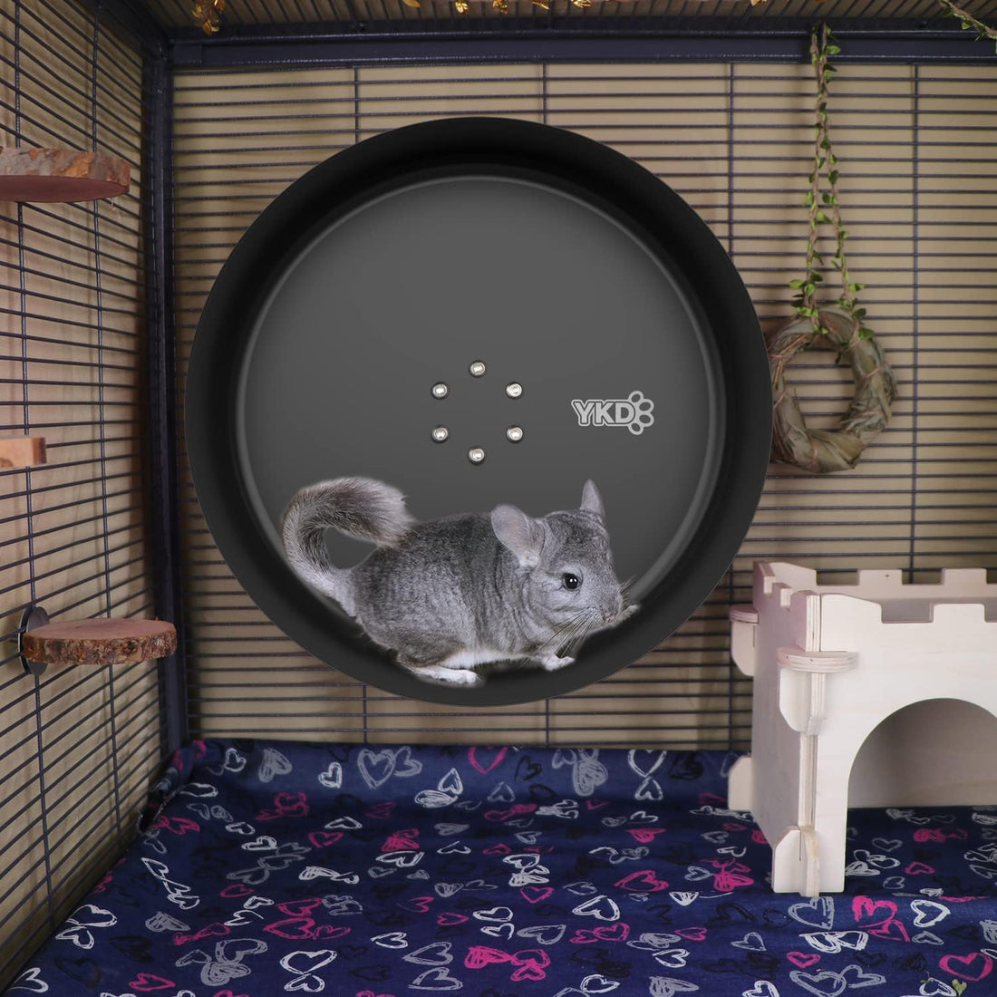 15" Aluminum Alloy Silent Chinchilla Exercise Wheel