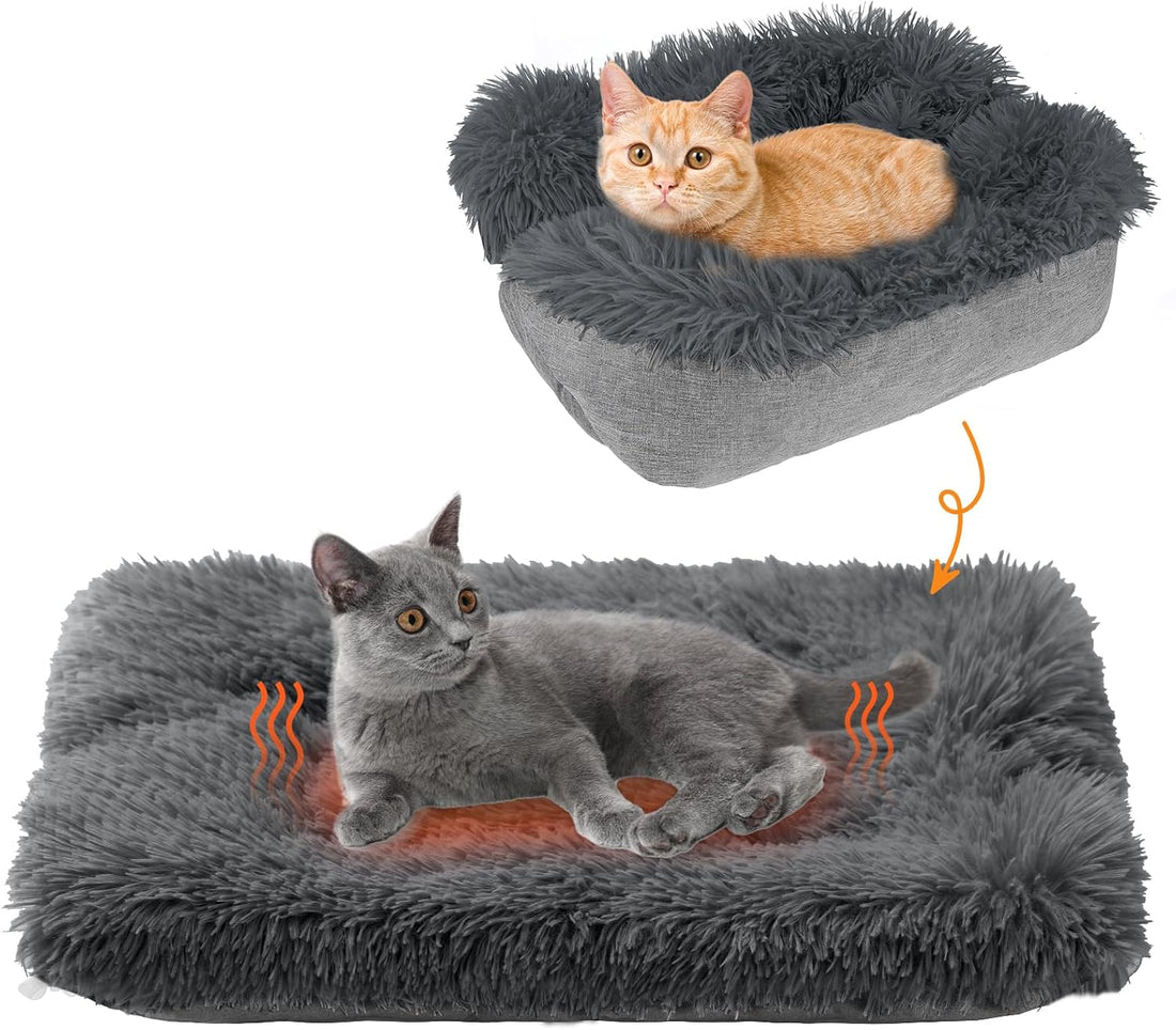 SCENEREAL Self-Warming Cat Bed Mat for Cats Small Dogs