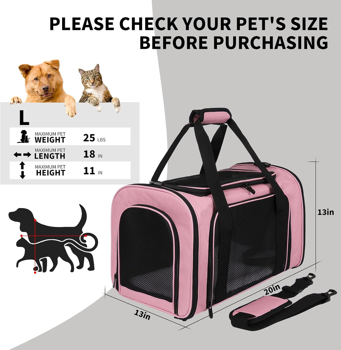 Yipincover Cat Carriers Soft-Sided,Pet Carrier for Small Cats Dogs