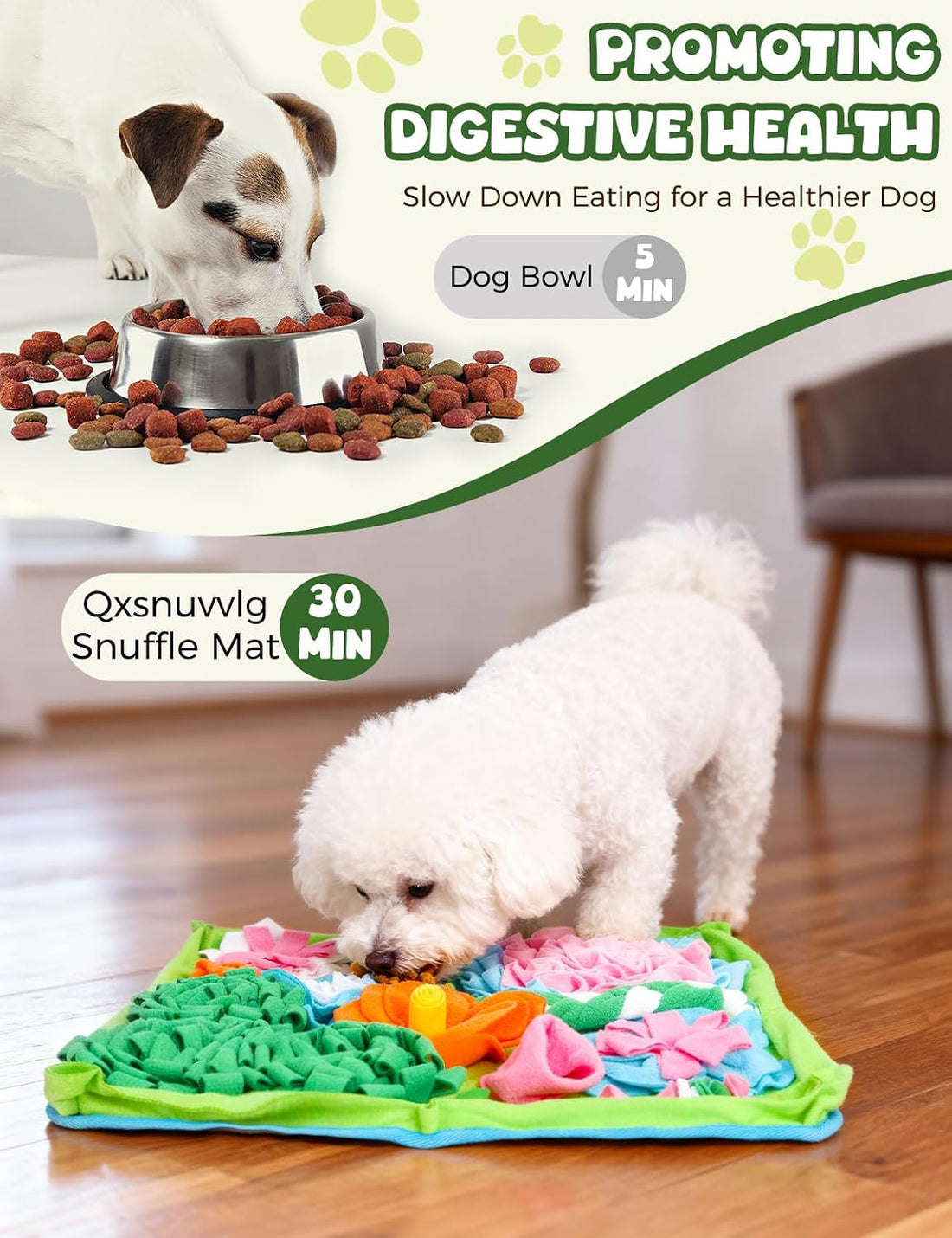 Qxsnuvvlg Snuffle Mat for Dogs