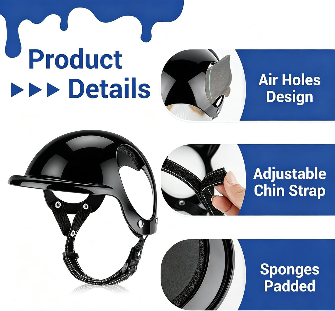 PETLESO Extra Small Dog Helmet and Dog Goggles Set