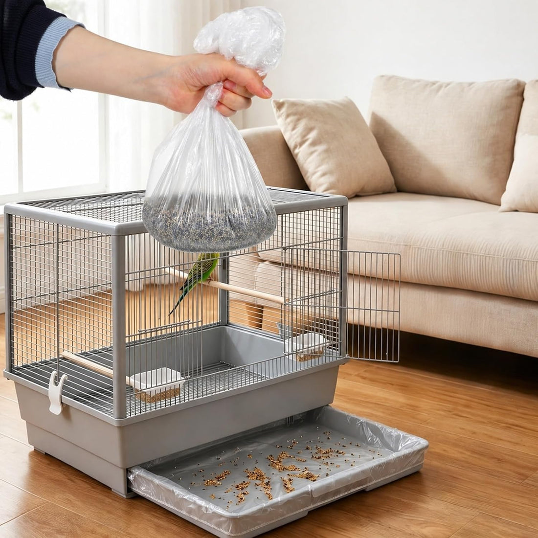 50 Pcs Disposable Bird Cage Liners