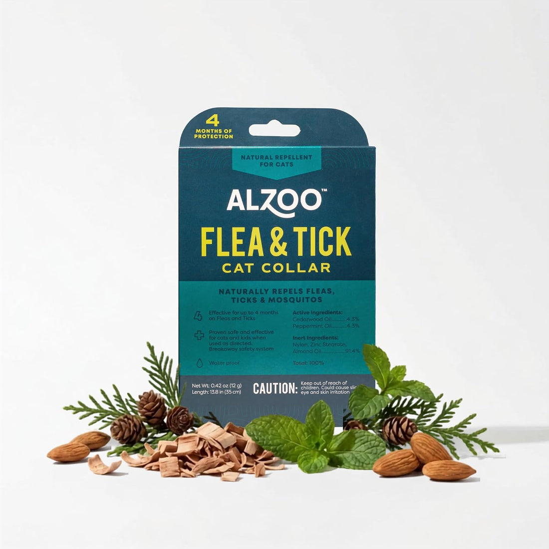 ALZOO Flea & Tick Collar for Cats, Up to 4 Months