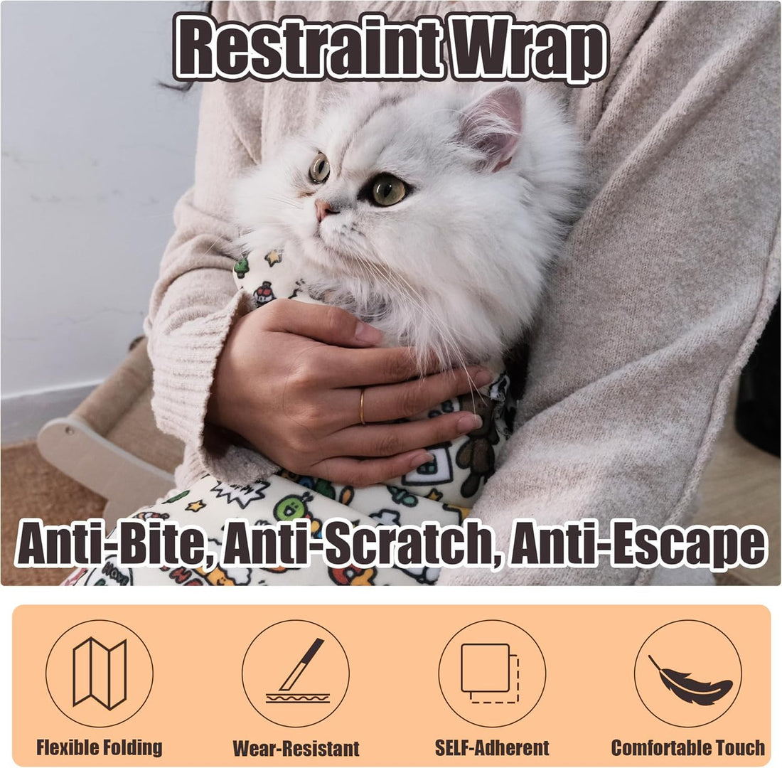Self Adhesive Cat Wrap Grooming Blanket
