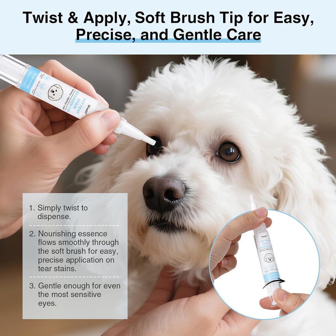 Tear Stain Remover Pen for Dogs & Cats