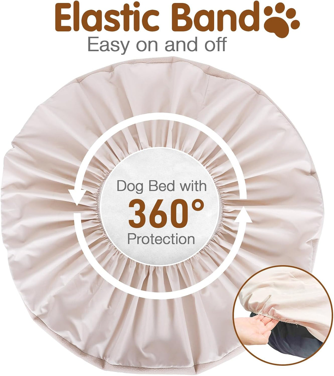 ALWZ-RDY Dog Bed Covers Replacement Washable for Round & Donut Dog