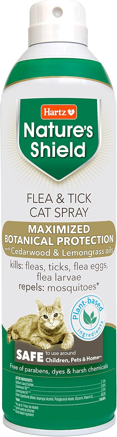 Hartz Nature’s Shield Flea & Tick Spray Treatment for Cats