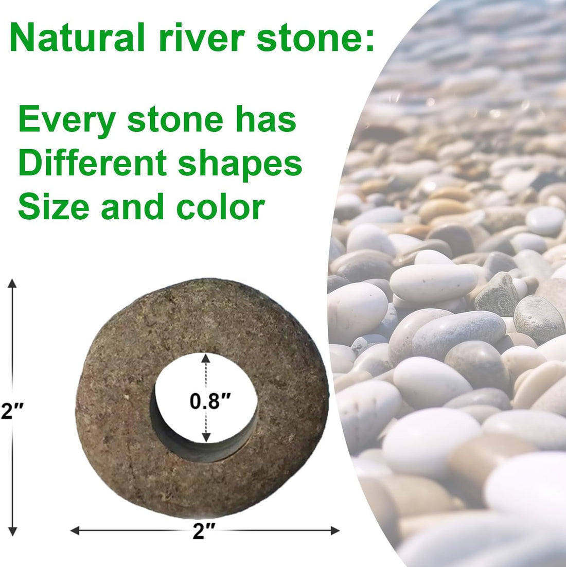 Natural River Stone Plant Weights for Aquarium