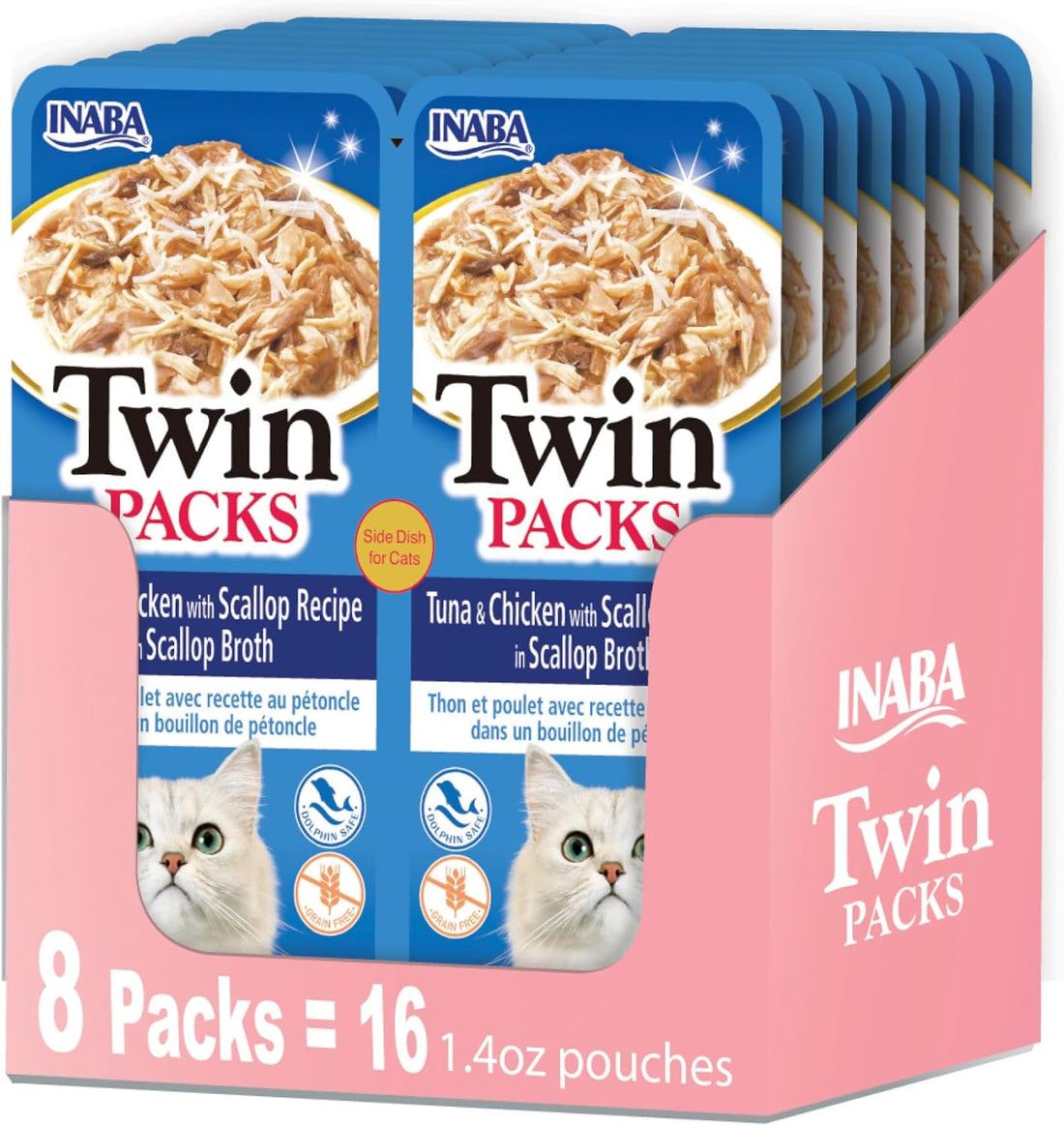 INABA Twin Packs for Cats, Side Dish/Topper Pouch