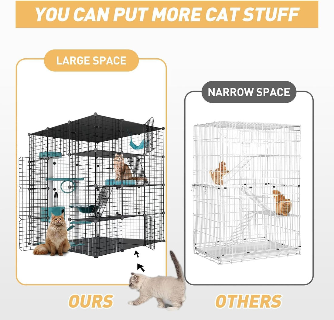 Large Cat Cage Enclosure Indoor DIY Cat Playpen Pet Home Small Animal