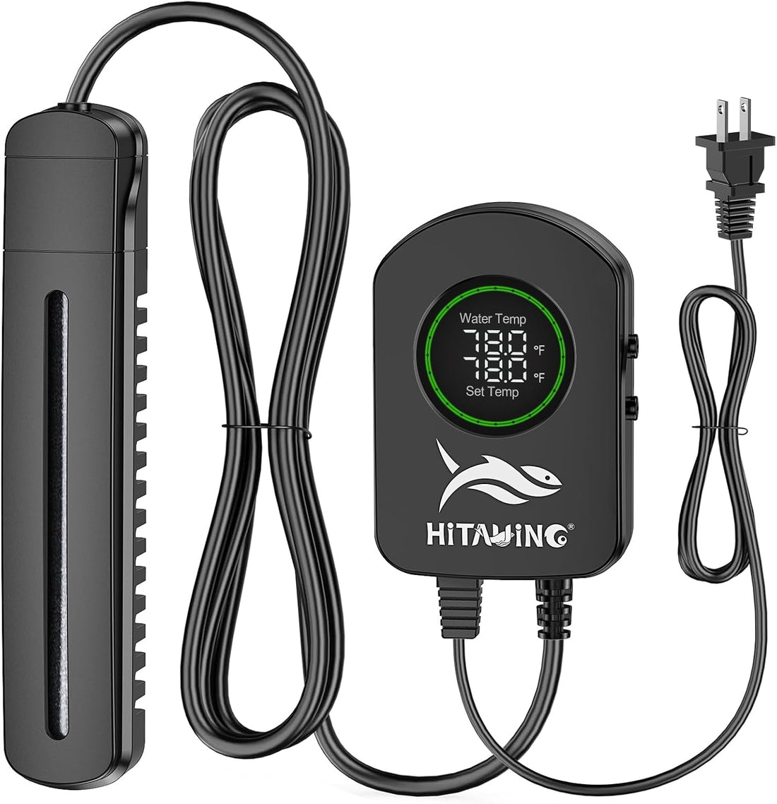 HiTauing Aquarium Heater, 100W/200W/300W/500W Fish Tank Heater