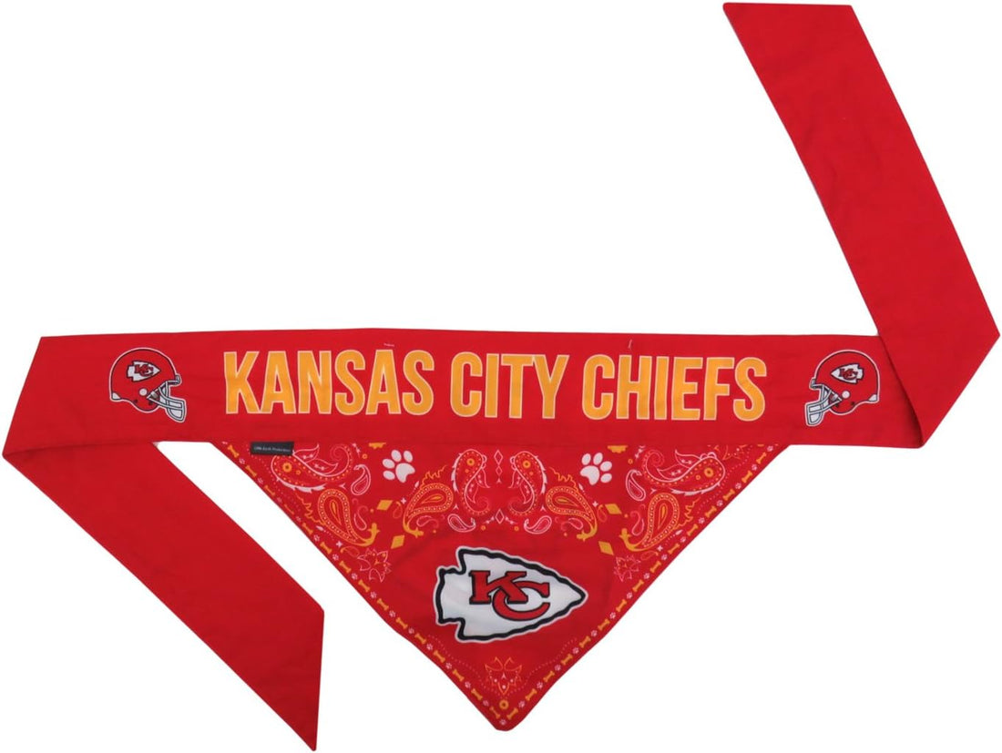 Littlearth NFL Kansas City Chiefs Pet Bandana, Team Color, X-Large