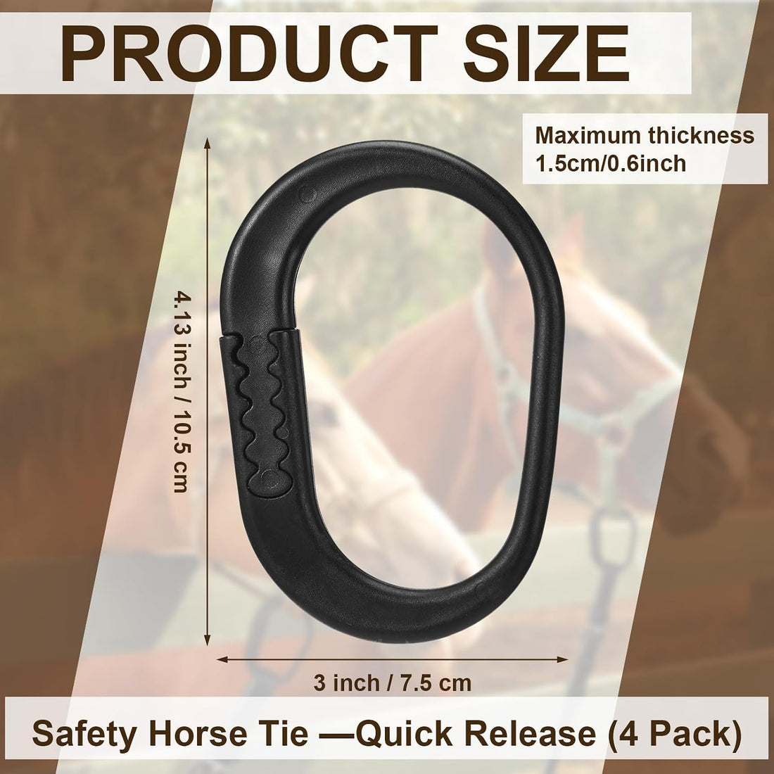 Shinylin 4 Pcs Protective Horse Tie Multi-Purpose Horse Clip