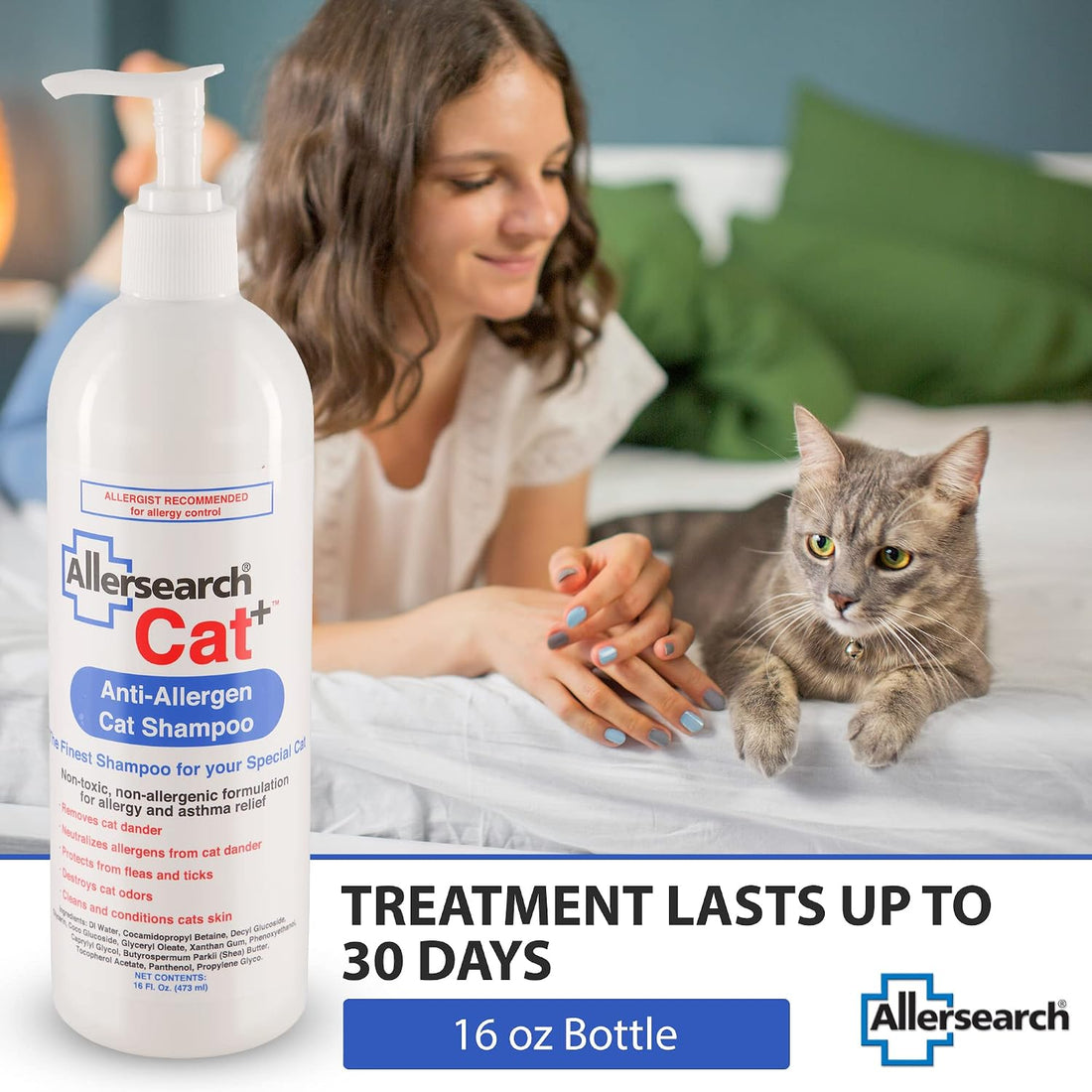 Allersearch Cat+ Anti-Allergen Cat Shampoo