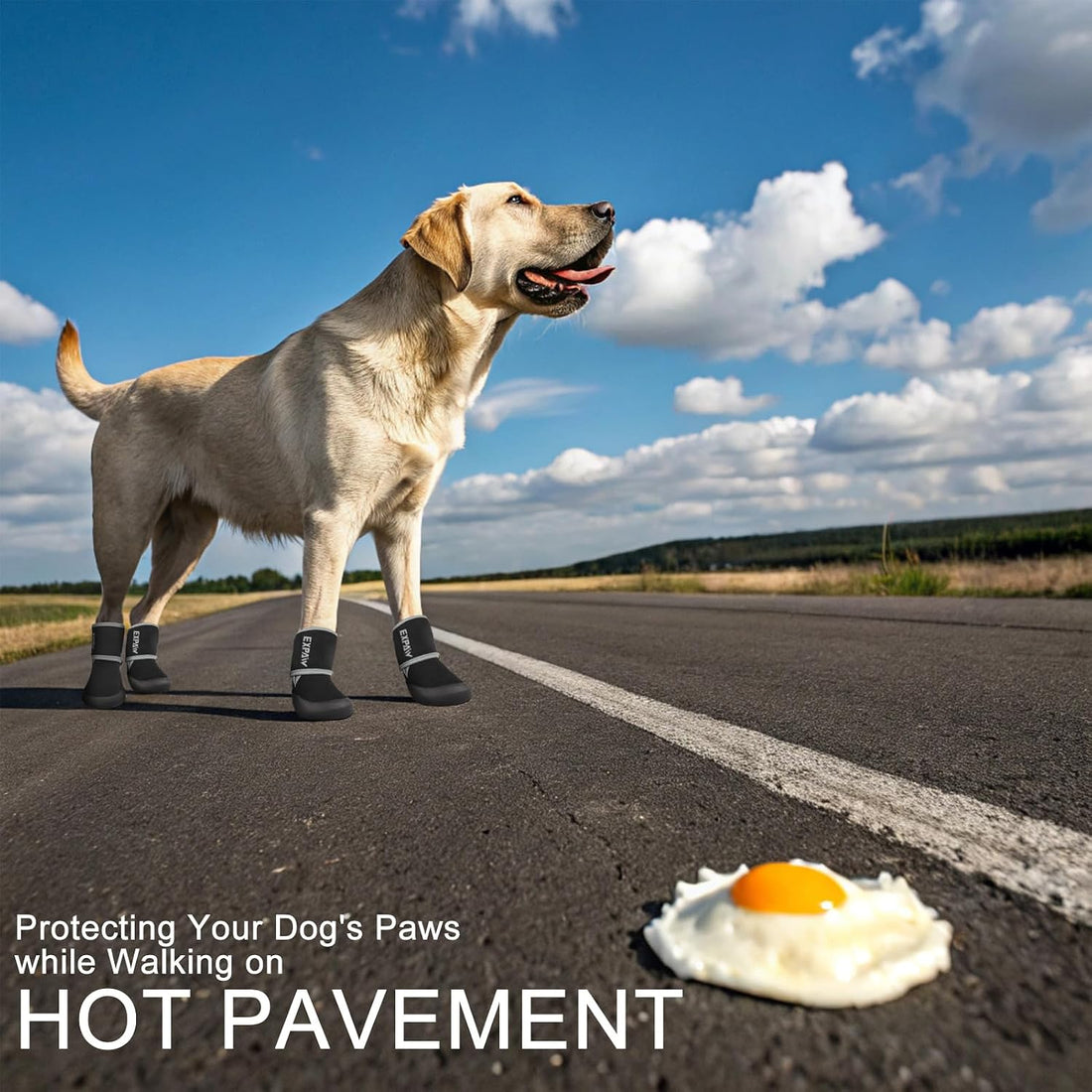 EXPAWLORER Waterproof Dog Shoes for Small Medium Large Dogs