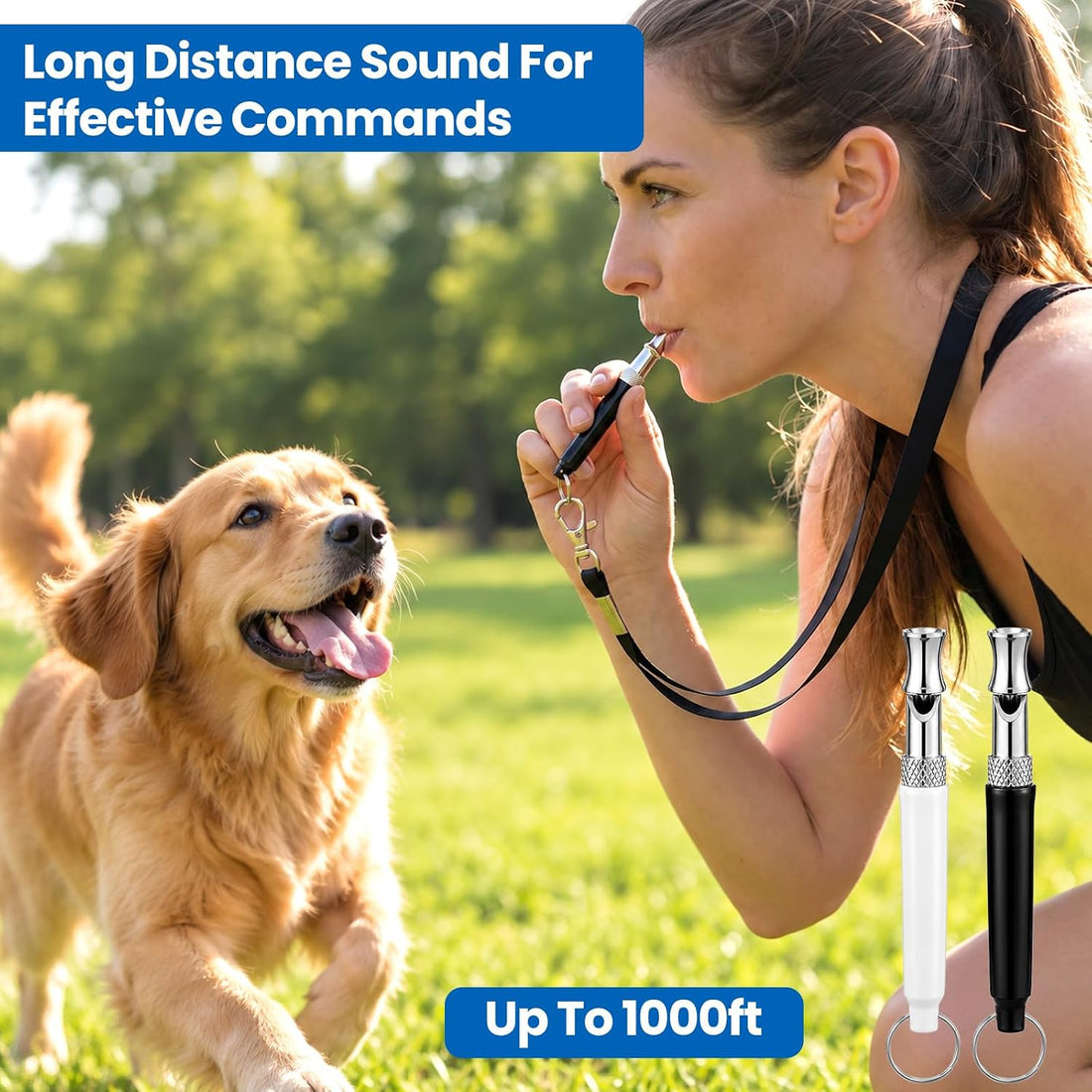 2 Pack Adjustable Ultrasonic Dog Whistle