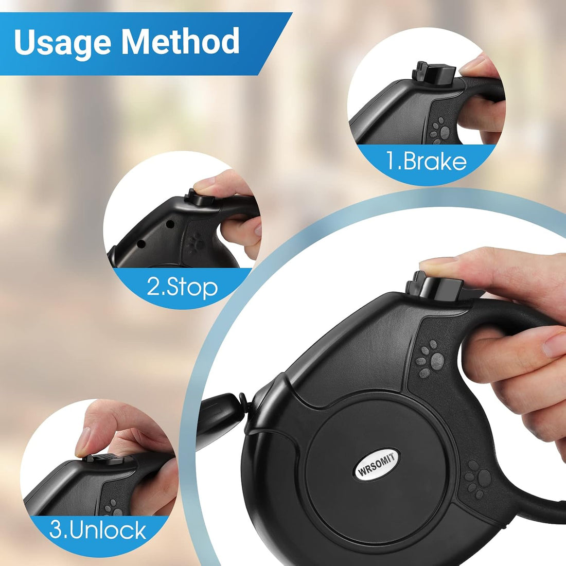WRSOMIT Retractable Dog Leash