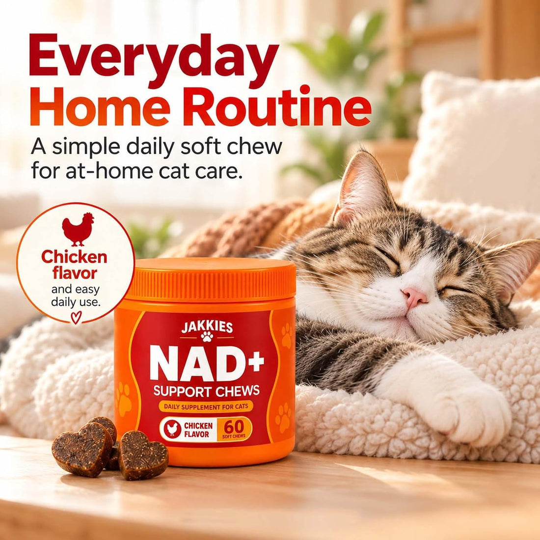 Support Chews for Cats, Energy & Vitality, Immune System