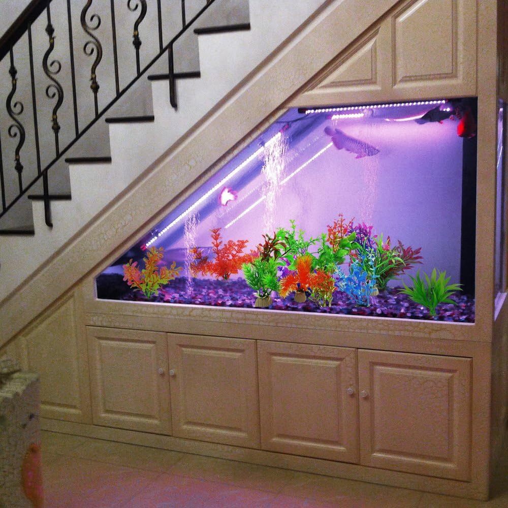 COMSUN 10 Pack Artificial Aquarium Plants