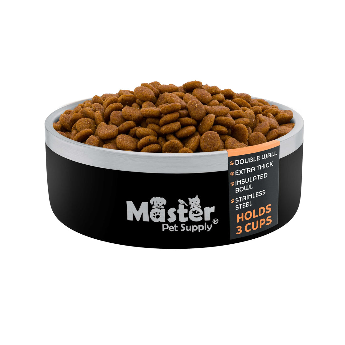 Master Pet Supply Stainless Steel Dog Bowls - 25 oz, Heavy Duty
