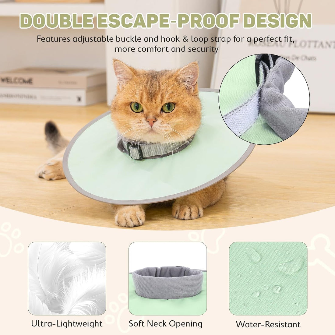 Avont Lightweight Waterproof Foldable Cone, Soft E-Collar