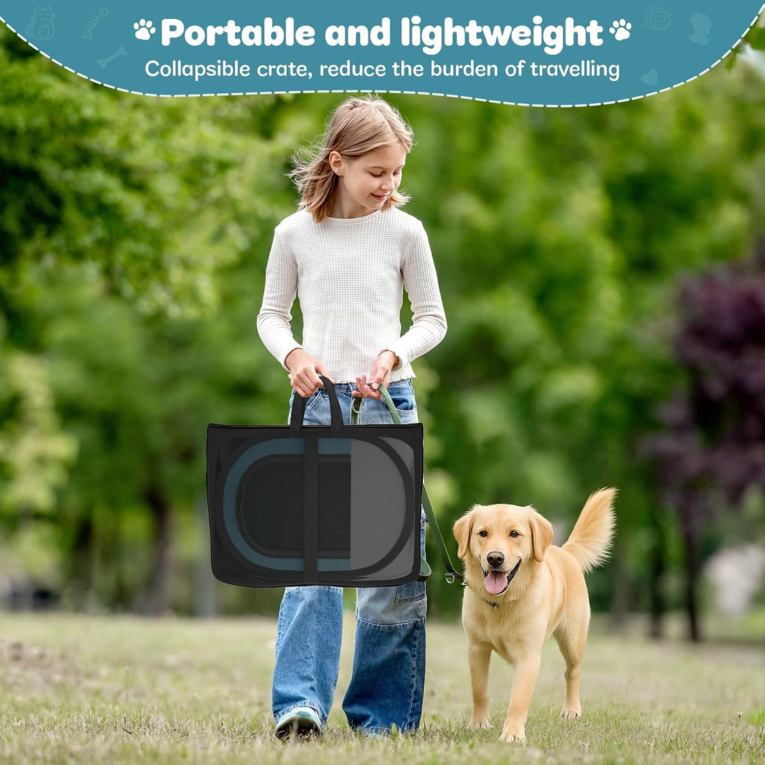 Portable Foldable Pet Playpen for Cats with Carrying Case