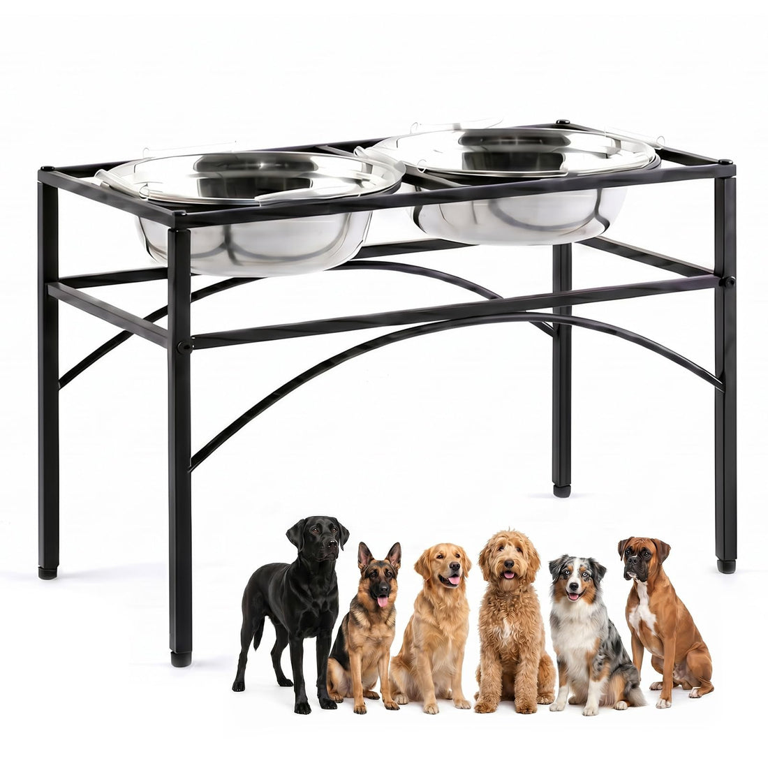 Funkeen Elevated Dog Bowls Raised Pet Feeder Cat Food & Water Diner
