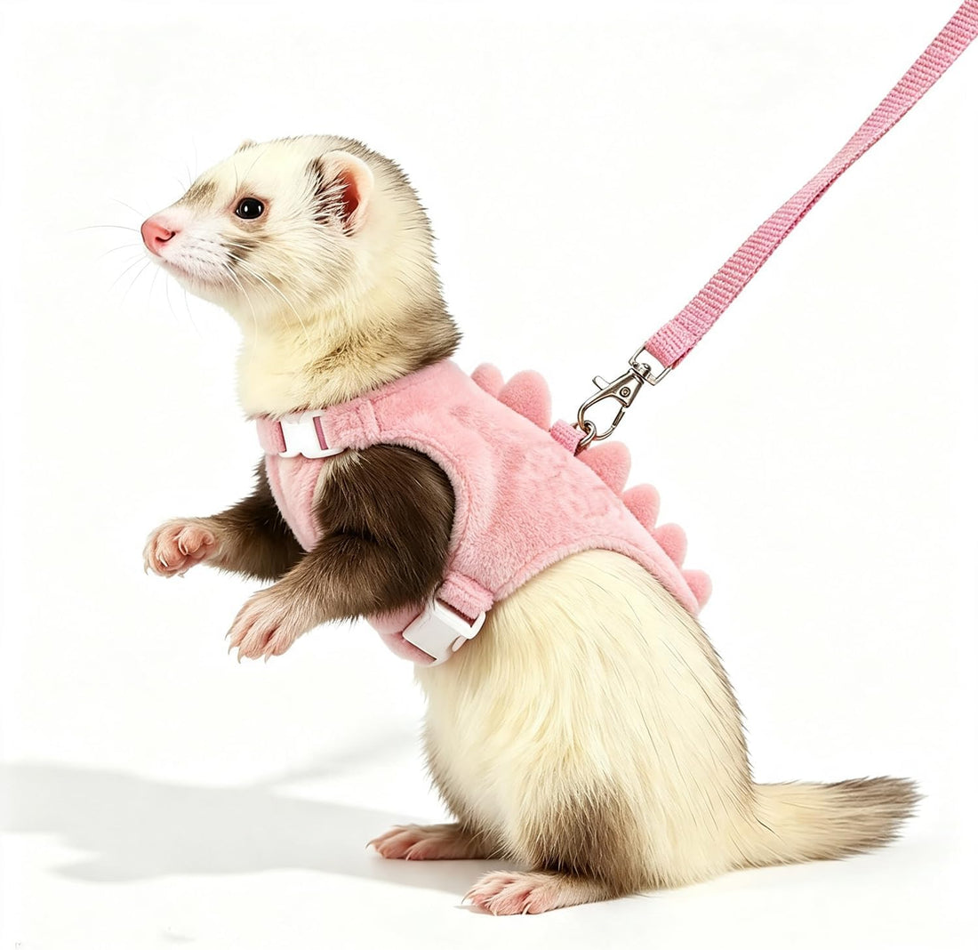 Ferret Harness and Leash Set with Bell,Ferret Vest Clothes Small
