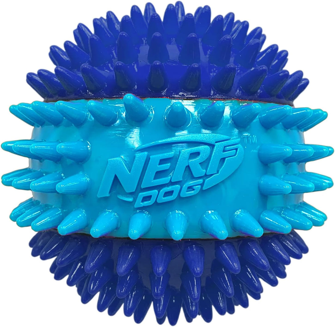 Nerf Dog 3.7in TPR 3-Part Spike Squeak Ball Dog Toy