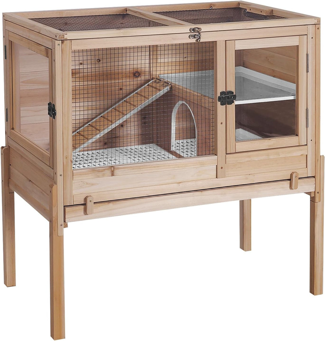 GUTINNEEN Guinea Pig Cages with Anti Chewing Sturdy Plastic Floor