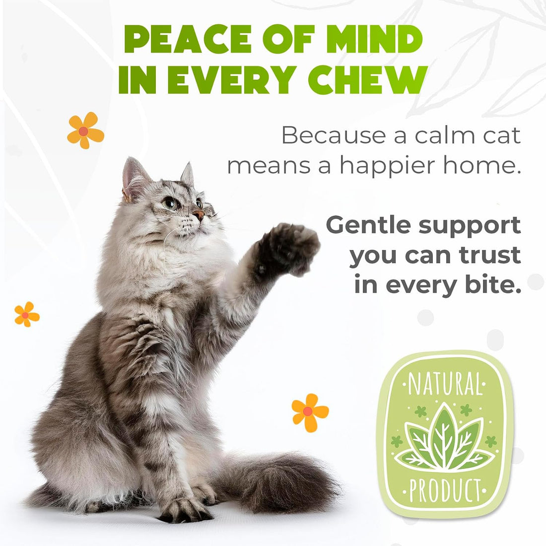 ZENO Calming Chews for Cats, Hemp Anxiety Relief with Melatonin