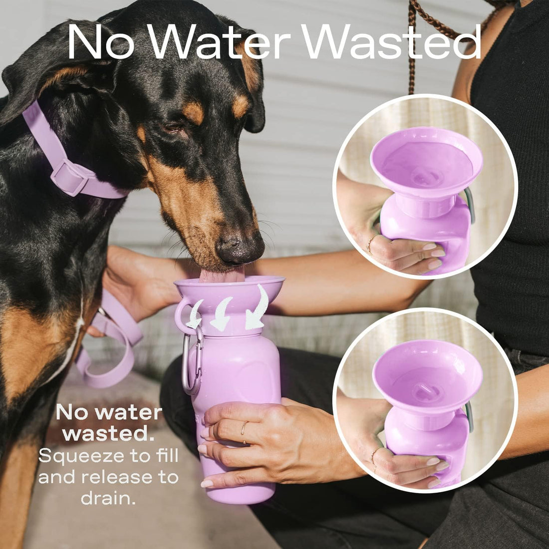 Springer Dog Water Bottle | Portable Travel Drinking Feeder Dispenser