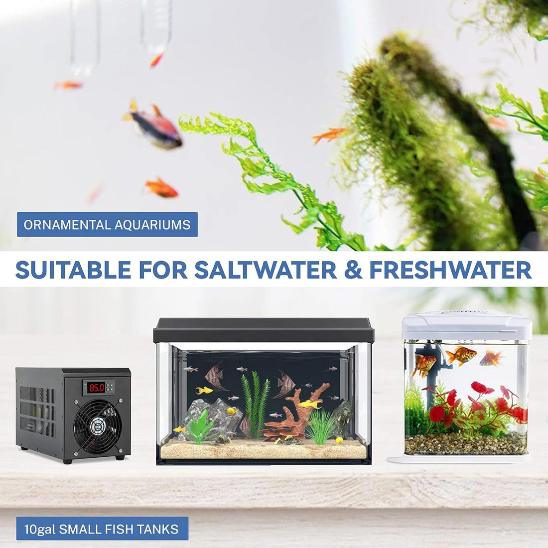 Poafamx 16Gal Aquarium Chiller