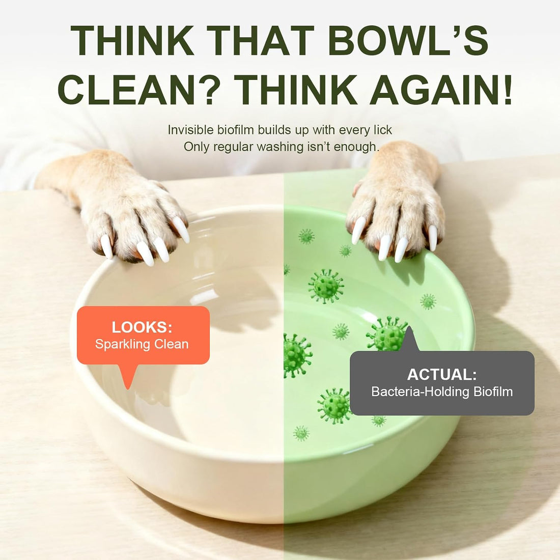 Pet Bowl Cleaner Mousse PH-Balanced, Fragrance-Free, 10 fl oz