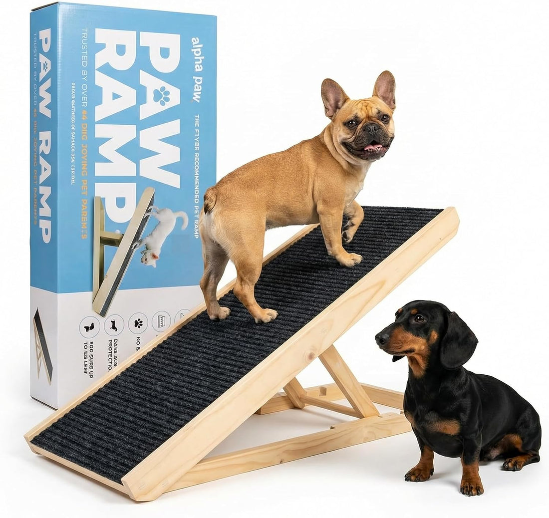 AlphaPaw - Original Natural Wood PawRamp for Small & Large Dogs