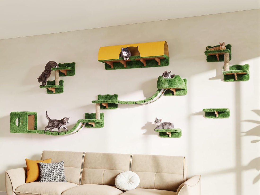 13-in-1 Cat Wall Shelves, Moon & Bridge Cat Wall Furniture
