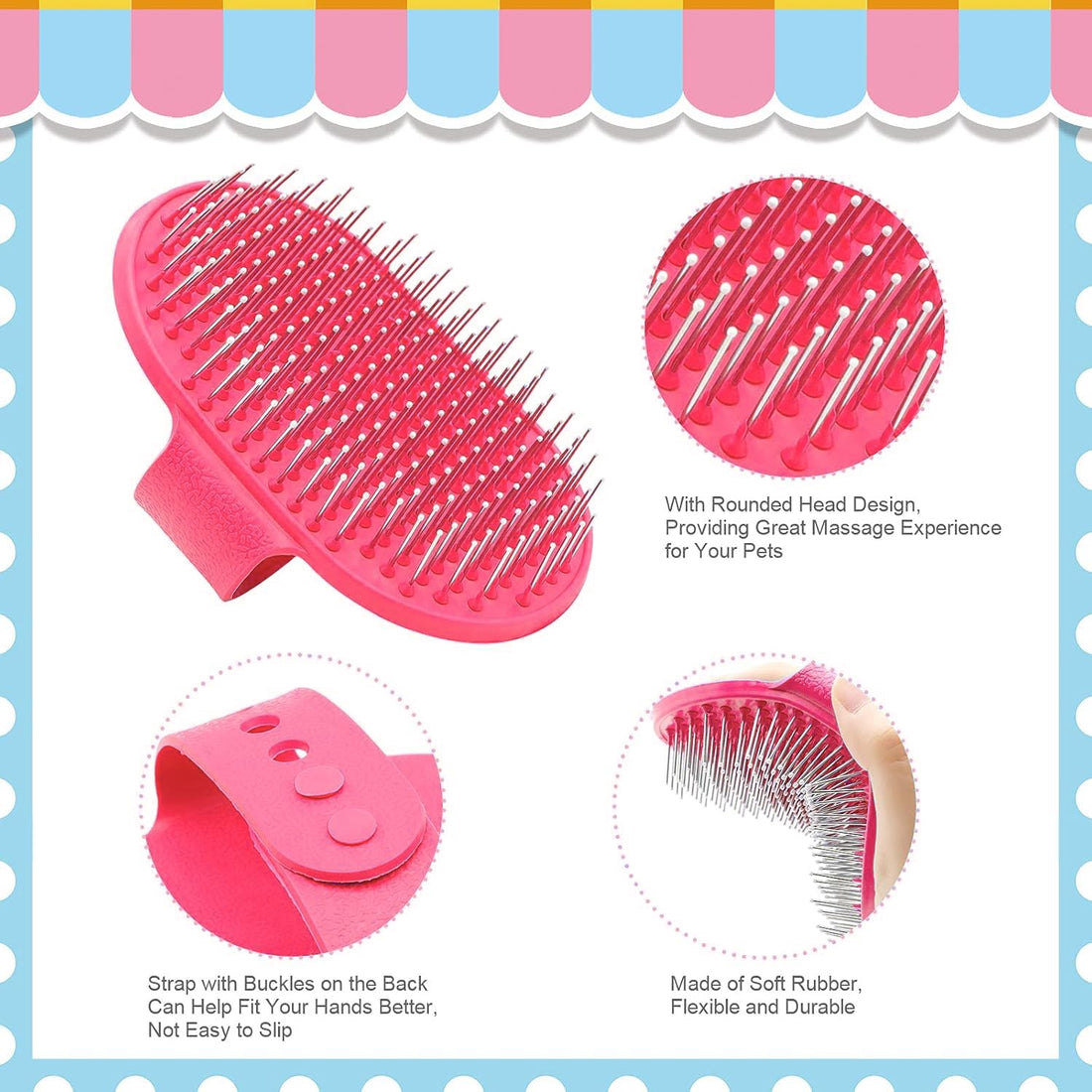 Rabbit Grooming Kit, Rabbit Brush for Shedding with Bunny Nail Clipper
