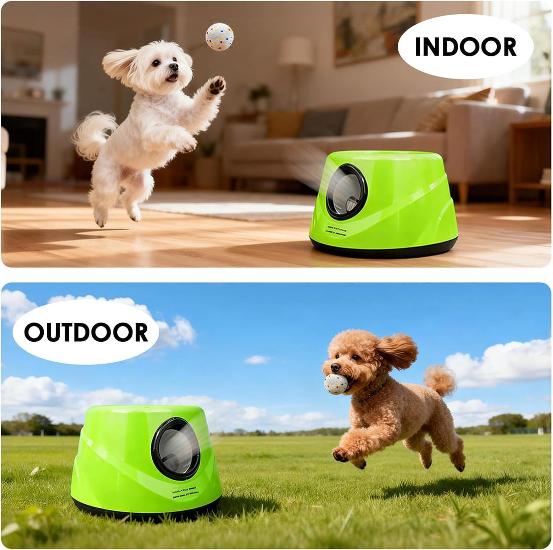 Automatic Dog Ball Launcher -Adjustable Distance Settings Dog Ball