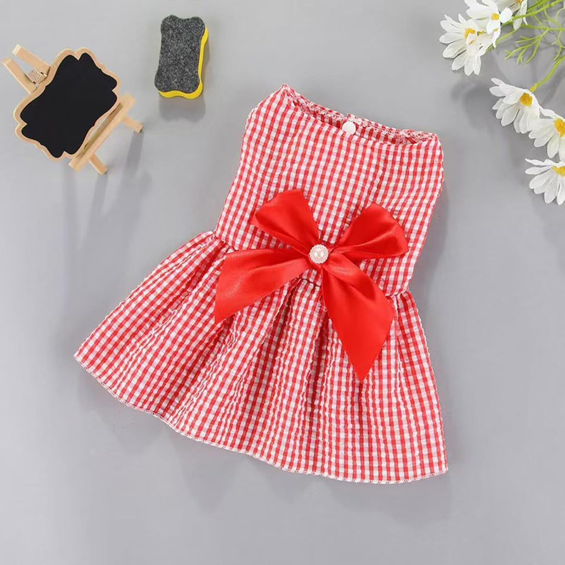 Dog Dress,1PC Dog Dresses with Cute Bowknot,Summer Dogs Clothes Pet
