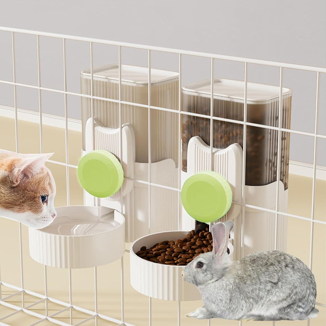 Kathson Gravity Auto Bunny Water Dispenser Automatic Rabbit Feeder