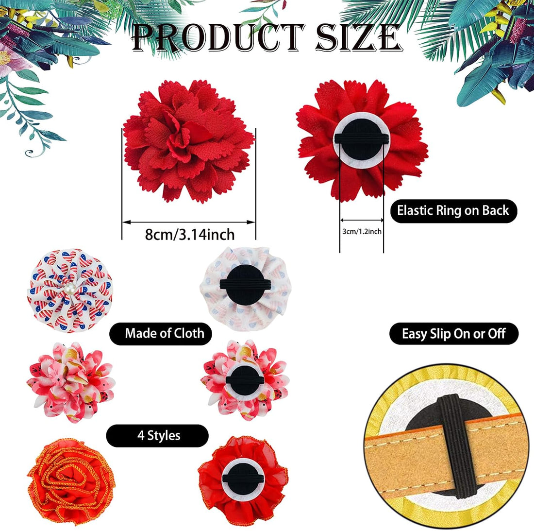 URABLAZ Dog Collar Large Flowers