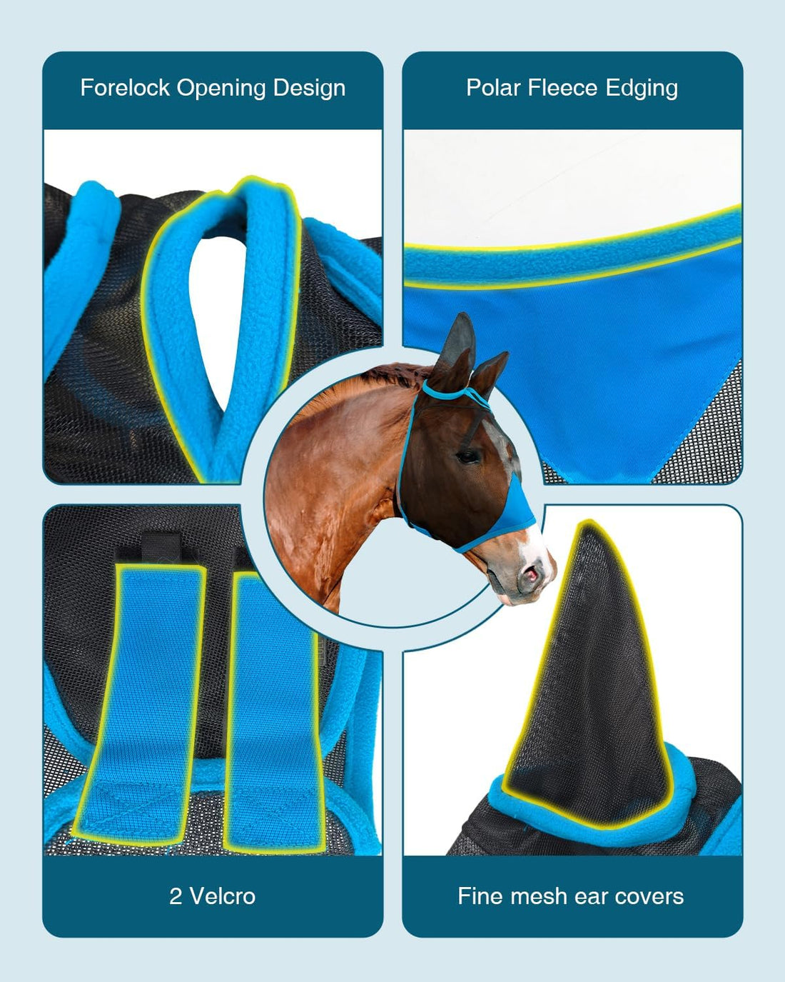 Hilltown Fly Mask for Horse with Ears
