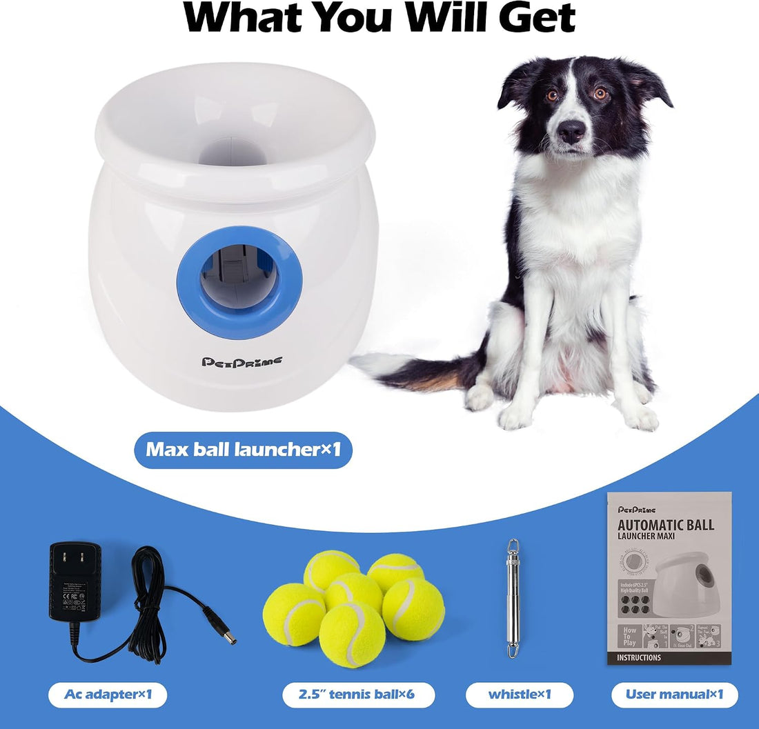 Pet Prime Dog Automatic Ball Launcher for Large Dogs Ball Thrower