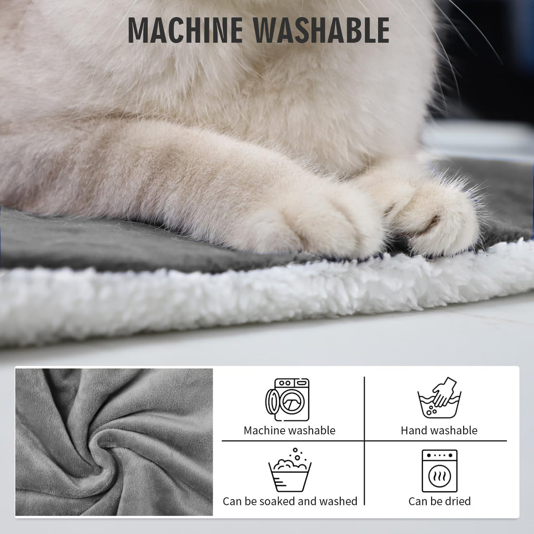 Rest-Eazzzy Pet Heating Pad for Cats,Waterproof,Anti-Bite Timer
