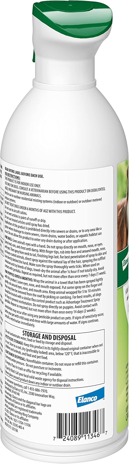 Advantage Treatment Spray for Dogs, Kills Fleas & Ticks, 8 oz.