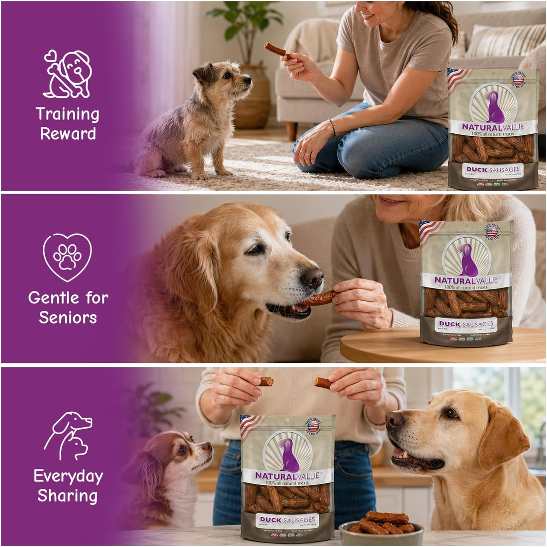 Loving Pets Natural Value Duck Sausages