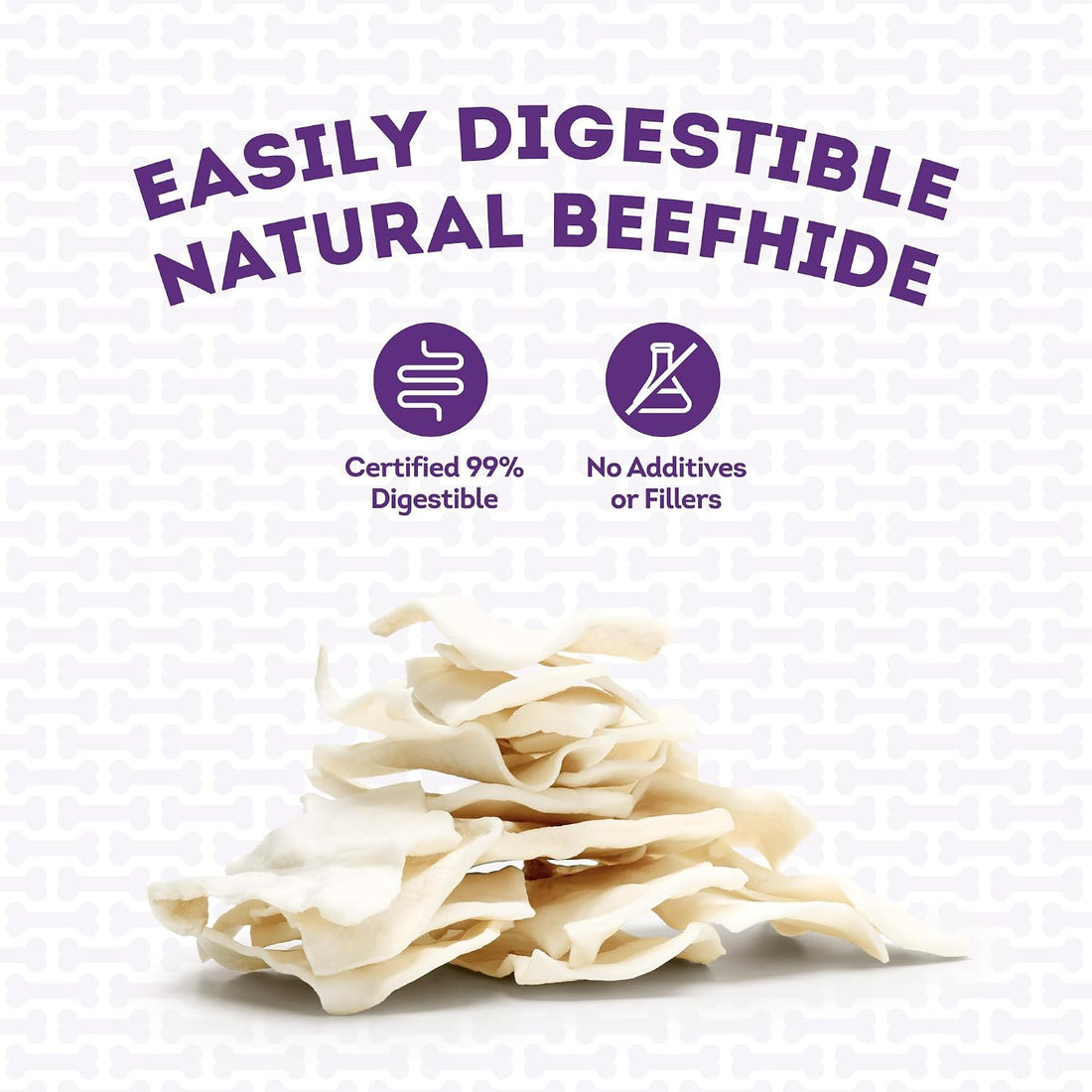 USA Beefhide Chips Dog Chew Treats - Natural Flavor, 12oz/2 Pack