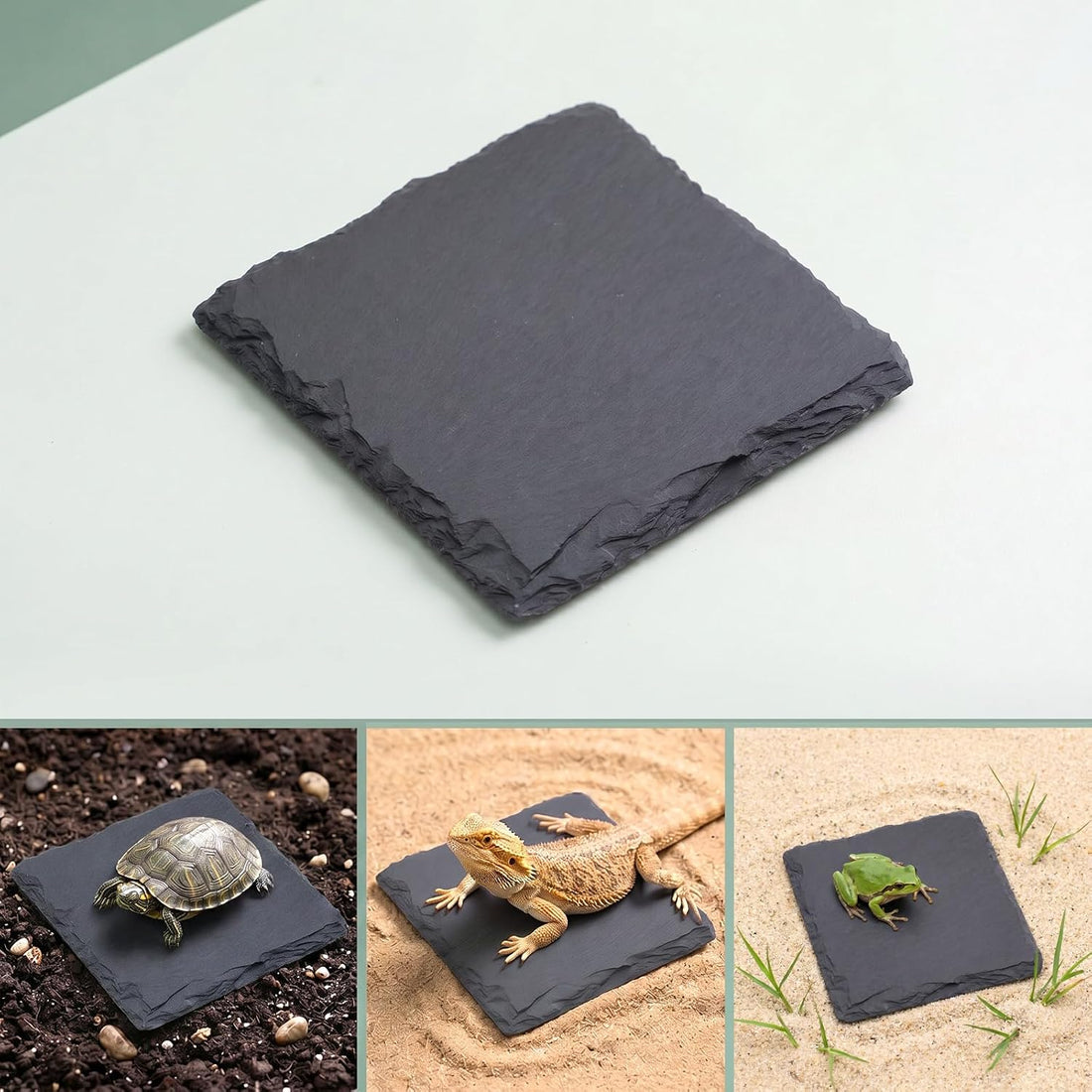 Basking Platform Turtle Reptile Basking Tortoise Slate Rock Plate 6