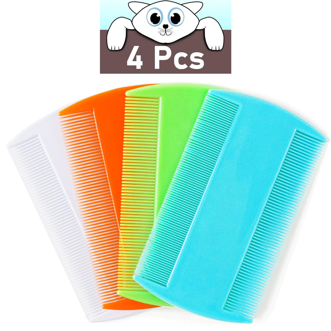 Flea Comb for Cats, 4 Pcs Lice Comb for Dogs