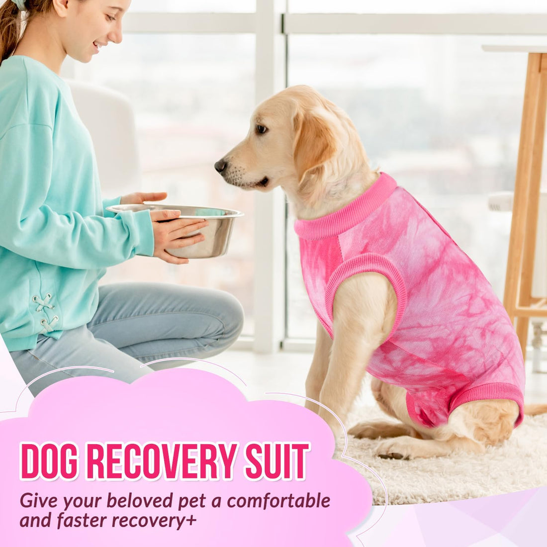 SlowTon Dog Recovery Suit, Surgery Recovery Suit for Female Male Dogs
